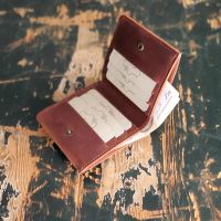 Кожаный кошелек портмоне GS коньячный рыжий