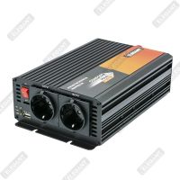 Преобразователь 12V-220V/1000W/2000W+1USB+2 Розетки "Elegant" 101 401