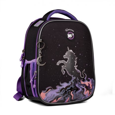 Шкільний рюкзак YES Magic Unicorn H-100, каркасний, два відділення, дві бічні кишені, розмір: 35*28*15см