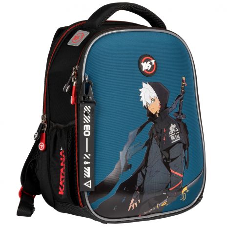 Школьный рюкзак YES Katana H-100, каркасный, два отделения, размер: 35*28*15см