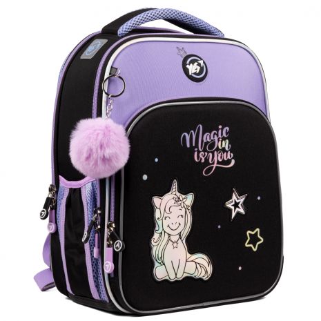 Рюкзак школьный полукаркасный Yes Magic Unicorn S-78 два отделения, фронтальный карман, боковые карманы размер 38*29*15см