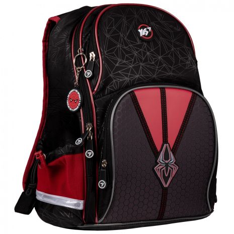 Рюкзак школьный полукаркасный Yes Spider S-100 два отделения фронтальный карман, боковые карманы размер 37*30*14см