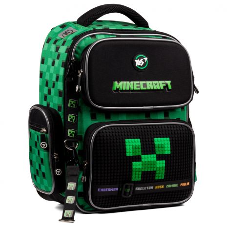 Рюкзак шкільний напівкаркасний Yes Minecraft S-101 одно відділення, два фронтальні кармани, два бічні кармани розмір: 38 x 27 x 14 см