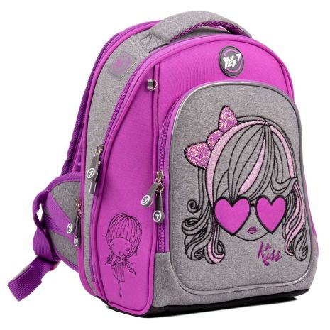 Рюкзак школьный каркасный Yes S-89 Mini girl, два отделения, фронтальный карман, размер 36 x 27 x 15,5см