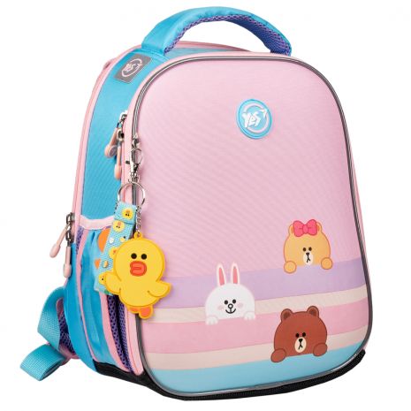 Шкільний рюкзак Yes Line Friends H-100, каркасний, два відділення, дві бокові кармани, розмір: 35*28*15см