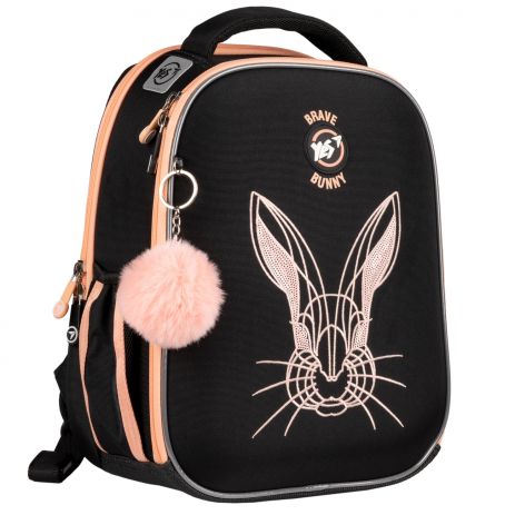 Шкільний рюкзак YES Brave Bunny H-100, каркасний, два відділення, два бокові кармани, розмір: 35*28*15см