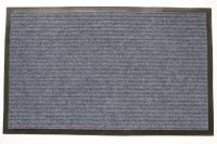 Придверный коврик 150 * 90 см грязезащитный на резиновой основе "Полоса" Серый