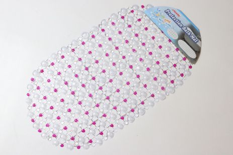 Силиконовый коврик в ванную "Соты" 68*36 см