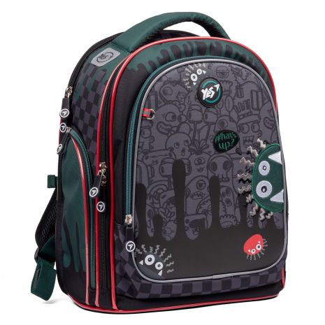 Рюкзак шкільний напівкаркасний YES S-84 Monsters, два відділення, фронтальна кишеня, бічні кишені розмір: 40 х 30 х 16 см