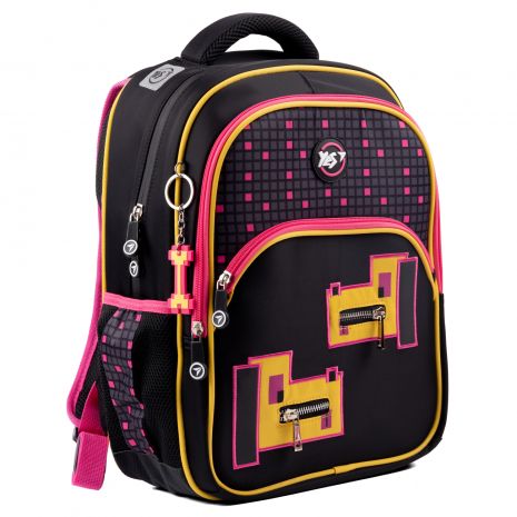 Рюкзак школьный полукаркасный ES S-40 Pixel dog, два отделения, фронтальный карман, боковые карманы размер: 38 x 30 x 17 см