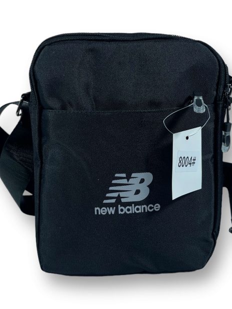 Сумка через плече, 3 л, New Balance, для чоловіка, 2 відділення, 1 додаткове відділення, розмір: 24*17*7 см, чорна