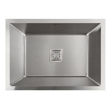 Кухонна мийка Platinum 58*43 нержавіюча сталь монтаж під стільницю HSB (квадратний сифон 3,0/1,0)