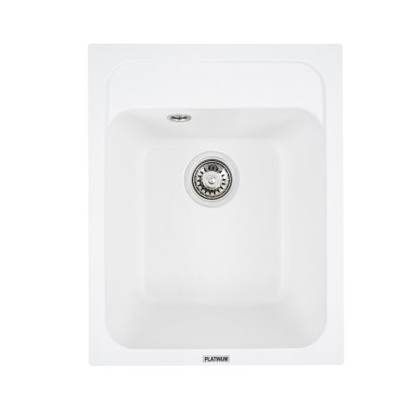 Гранітна мийка для кухні Platinum 4050 KORRADO матова Біла