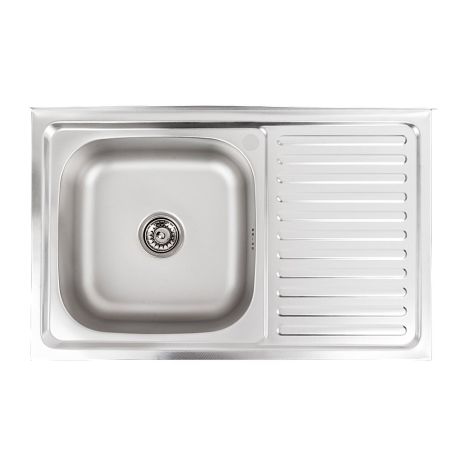Кухонная мойка из нержавеющей стали Platinum ДЕКОР 8050 L (0,7/160 мм)