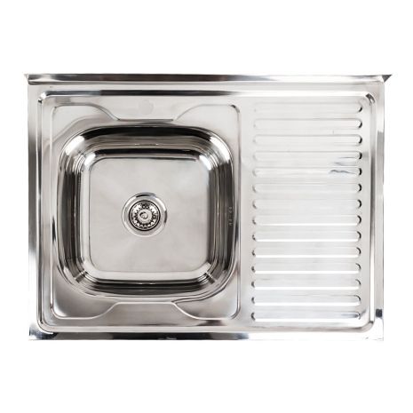 Кухонна мийка з нержавіючої сталі Platinum 8060 L ПОЛІРУВАННЯ (0,7/160 мм)