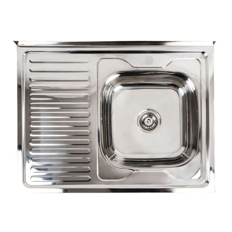 Кухонна мийка з нержавіючої сталі Platinum 8060 R ПОЛІРУВАННЯ (0,7/160 мм)