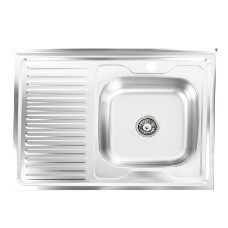 Кухонная мойка из нержавеющей стали Platinum САТИН 8060 R (0,7/160 мм)