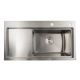 Кухонна мийка нержавіюча сталь 78*43 R Platinum Handmade (два отвори, круглий сифон 3,0/0,8)