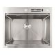 Кухонна мийка нержавіюча сталь 60х50 Platinum Handmade з підставкою для ножів (сифон круглий, 3,0/0,8)