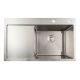 Кухонна мийка нержавіюча сталь 78*48 R Platinum Handmade (два отвори, круглий сифон 3,0/0,8)