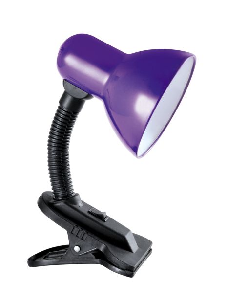 Лампа настольная Sirius TY 1108B на одну лампочку с прищепкой (фиолетовая)