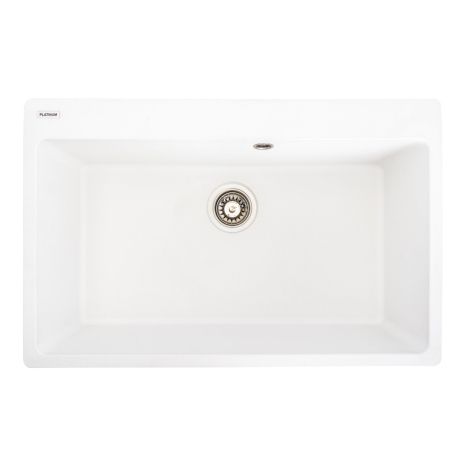 Гранітна мийка для кухні Platinum 7850 Bogema матова (біла)