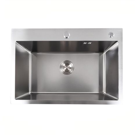 Кухонна мийка Platinum Handmade 650х450х220 (товщина 3,0/1,5 мм корзина та дозатор у комплекті)