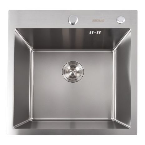 Кухонна мийка Platinum Handmade 500x500x220 (товщина 3,0/1,5 мм кошик та дозатор у комплекті)