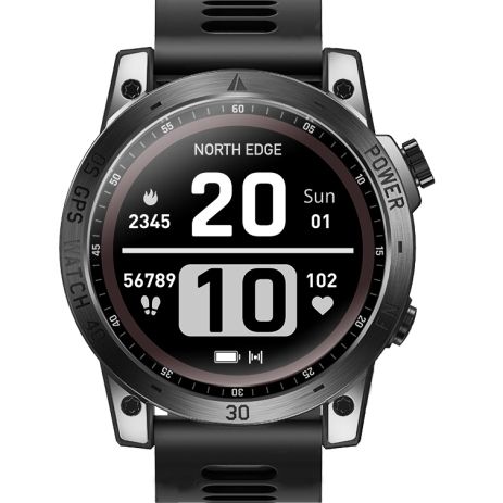 Смарт часы North Edge CrossFit GPS Black с компасом 6011