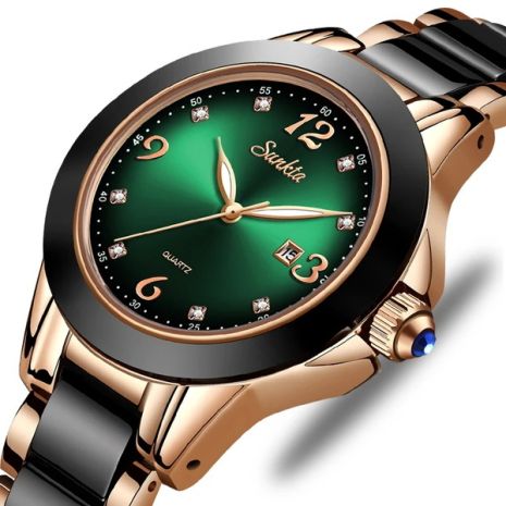 Женские часы Sunkta Ceramic Green 1467