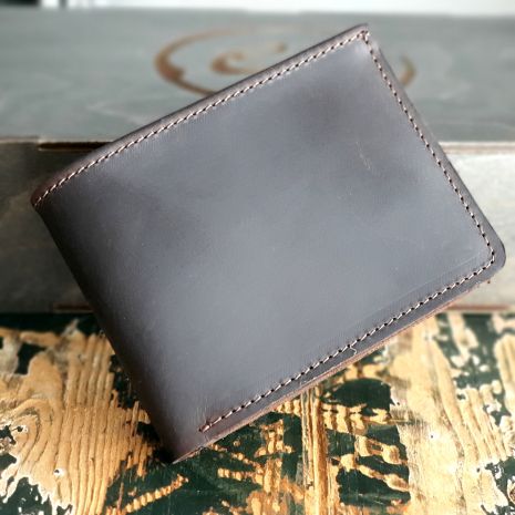 Стильный мужской кожаный кошелек GS 9*12 см коричневый