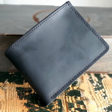 Стильний чоловічий шкіряний гаманець GS 9*12 см чорний