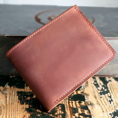 Стильний шкіряний жіночий гаманець GS 9*12 см коньячний рудий