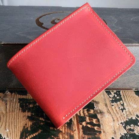 Стильный женский кожаный кошелек GS 9*12 см красный