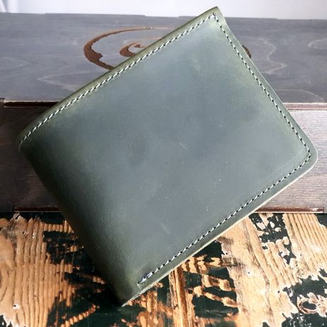Стильный женский кожаный кошелек GS 9*12 см зеленый
