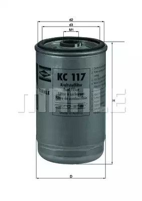 Фильтр топливный !!замена для KC8, 102/1, MAHLE (KC117)