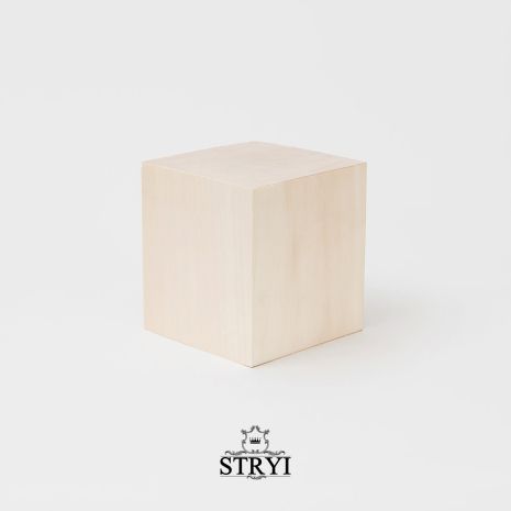 Брус дерев'яний STRYI для вирізання кружки, культи або фігурки, осика, 70*100*100мм, арт.700909