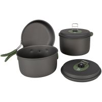 Набор посуды Bo-Camp Explorer 3 Pieces Hard Anodized Grey/Green (2200239)