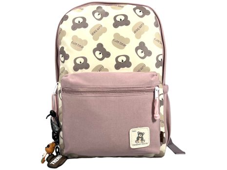 Міський рюкзак HELLOMUMU на два віділеня V7907-4 рожевий