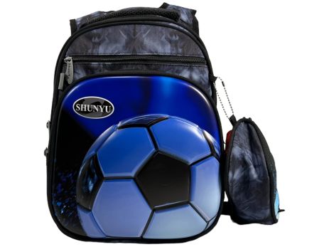 Шкільний рюкзак SHUNYU на чотири віділеня,пинал у подарунок 2016 синій