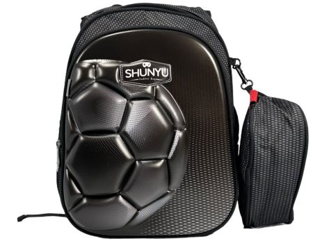 Шкільний рюкзак SHUNYU на три віділеня,пинал у подарунок 8803-1 чорний