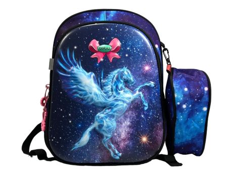 Шкільний рюкзак Xinhuaju на три віділеня,пинал у подарунок 8816-3 фіолетовий