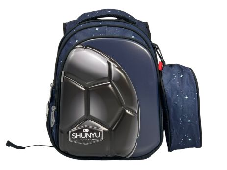 Шкільний рюкзак SHUNYU на 3 віділеня,пинал у подарунок 8800-2 синій