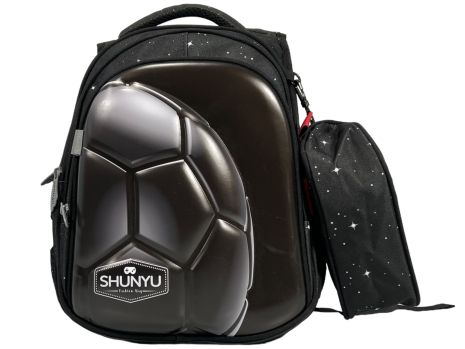 Шкільний рюкзак SHUNYU на 3 відділення,пенал у подарунок 8800-1 чорний