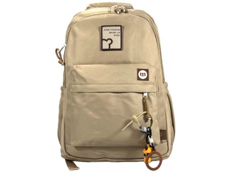 Школьный рюкзак HELLOMUMU на три отделения FF4510-1 бежевый