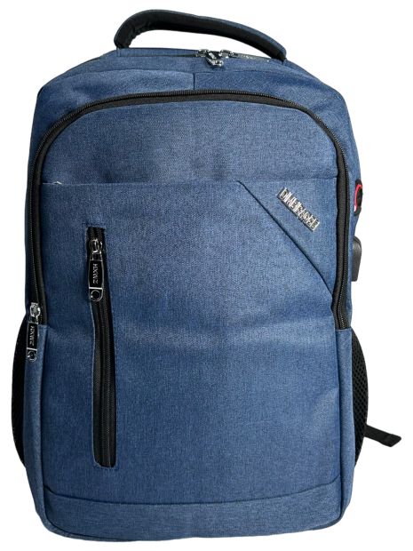 Міський рюкзак Leather на п'ять віділень 10878-2 синій