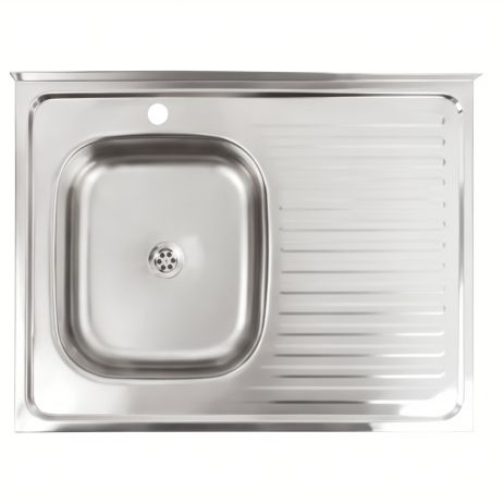 Мойка кухонная из нержавеющей стали Platinum 8060 L (0,4/120 мм)