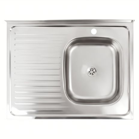 Мойка кухонная из нержавеющей стали Platinum 8060 R (0,4/120 мм)