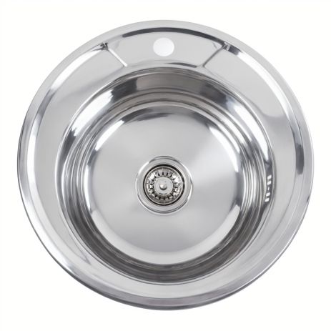 Кухонна мийка з нержавіючої сталі Platinum ПОЛІРУВАННЯ 490 (0,6/170 мм)