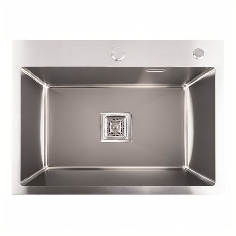 Кухонне миття Platinum Handmade HSB 580х430х220 (квадратний сифон, 3.0/1.0)
